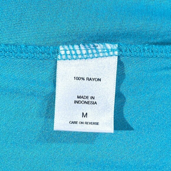 New York & Company Tank Top | Blue & White | Medium | Scoop Neck | Colorful - Picture 10 of 11